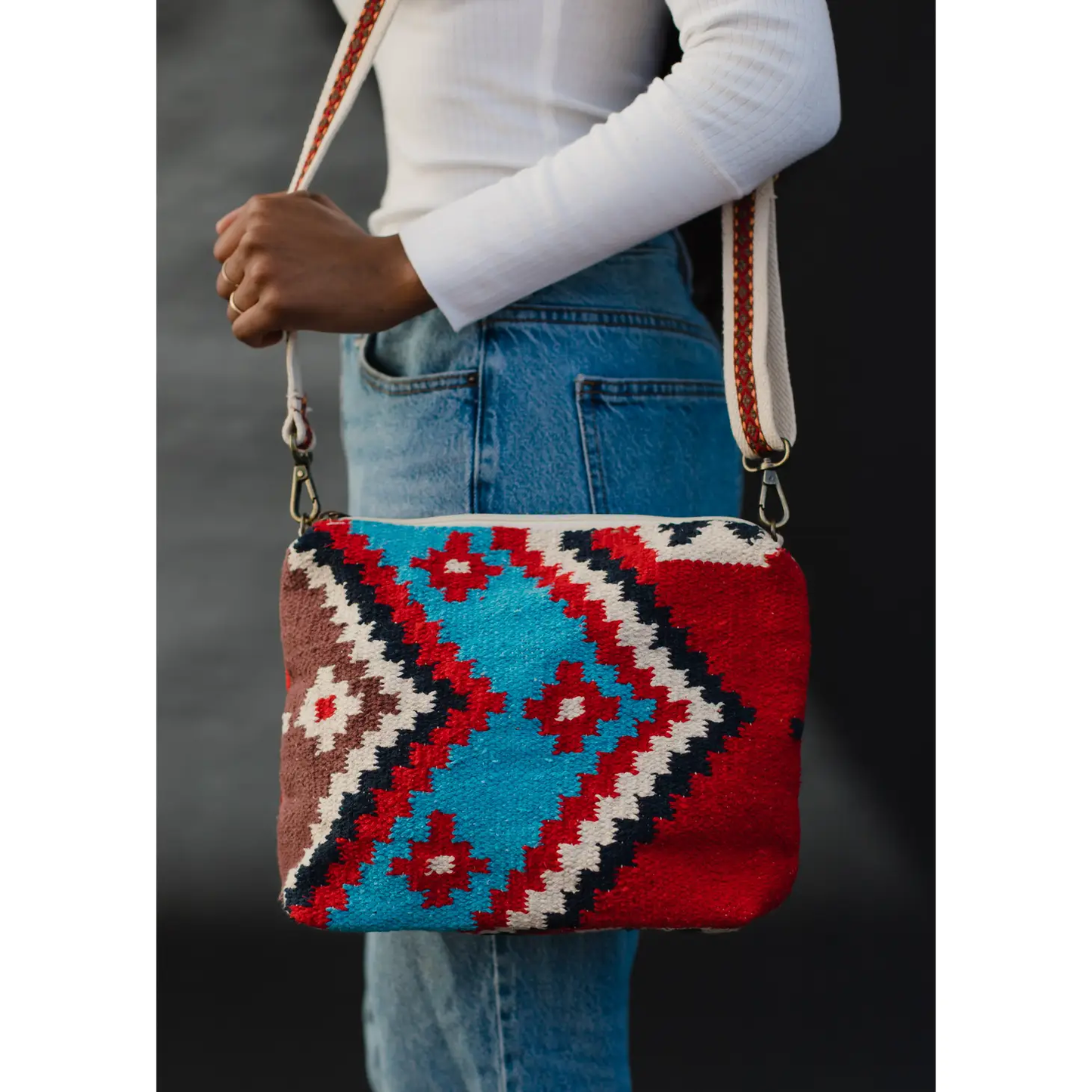 Red Aztec Crossbody