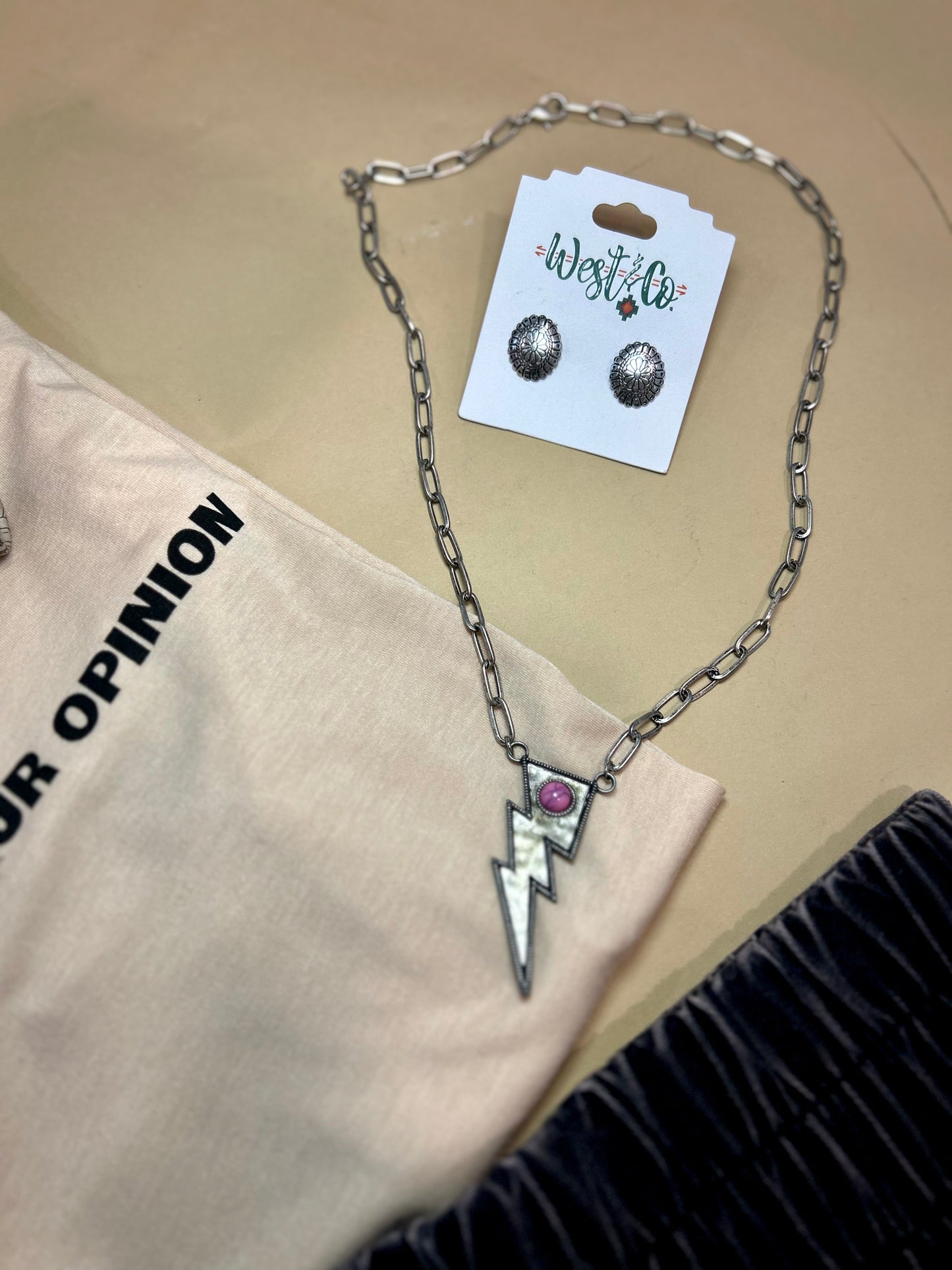 The Lacy Lightning Bolt Necklace