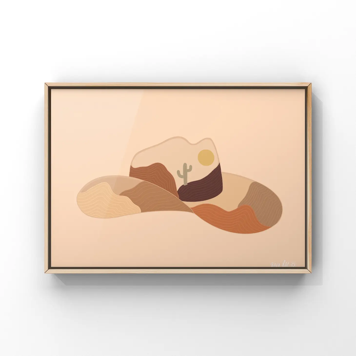 Desert Cowboy Hat Art Print