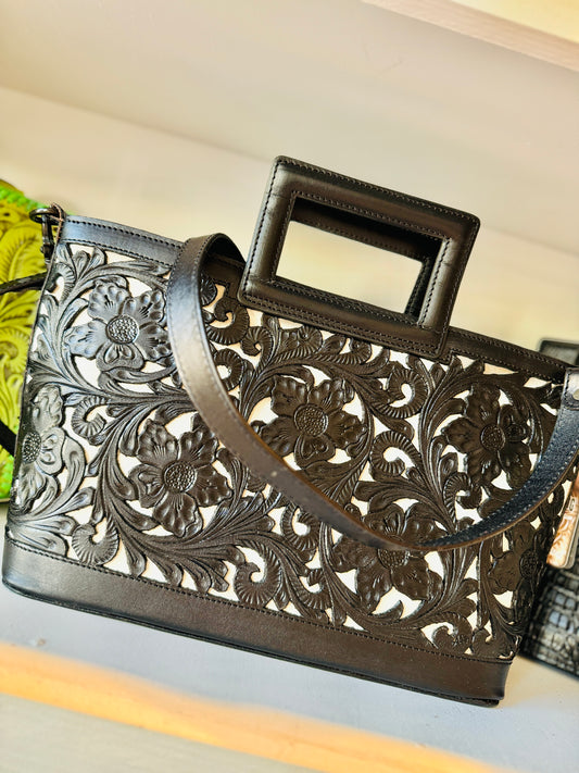 The Chloe Hand Tooled Genuine Leather Purse