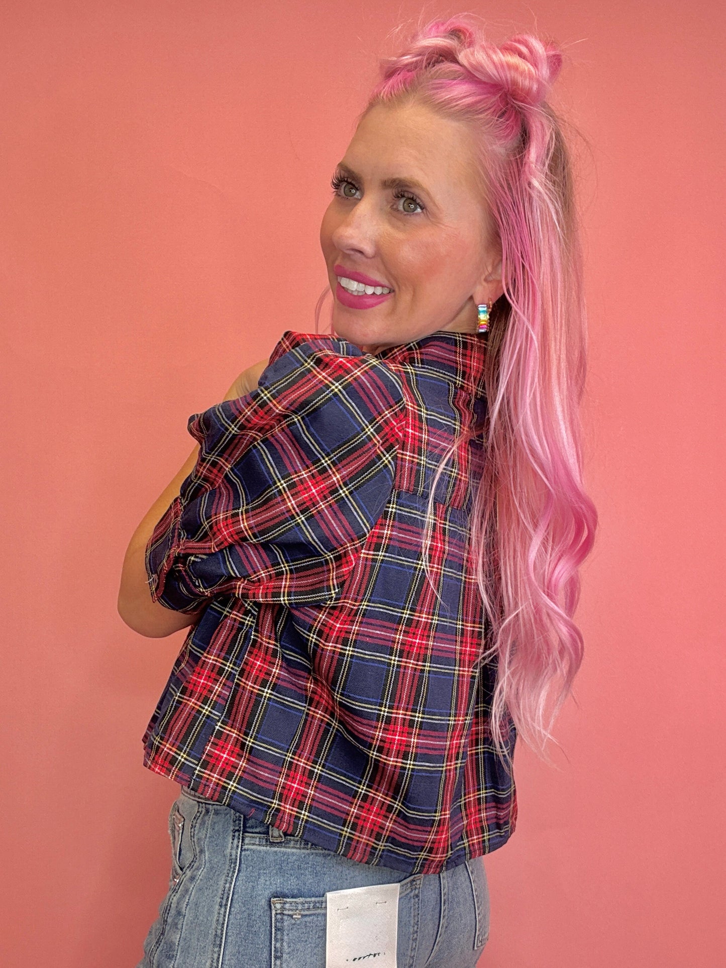 The Torrance Plaid Top