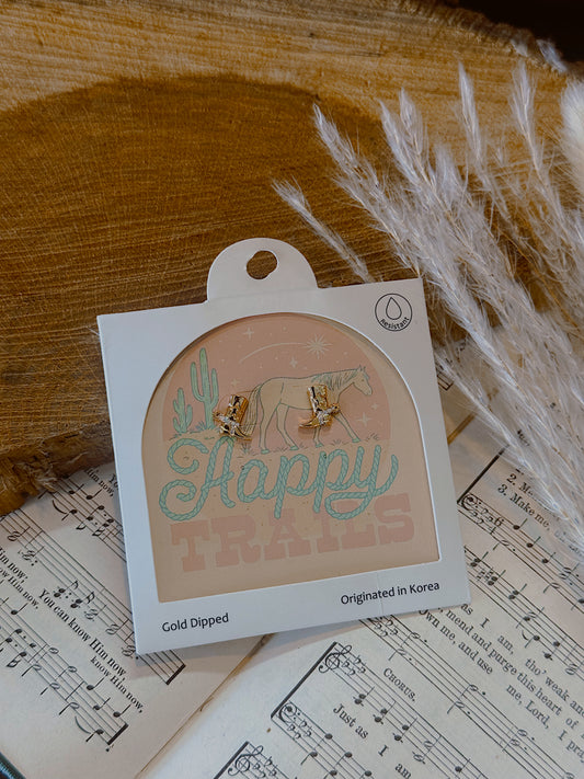 Spur Em' Boot Stud Earrings