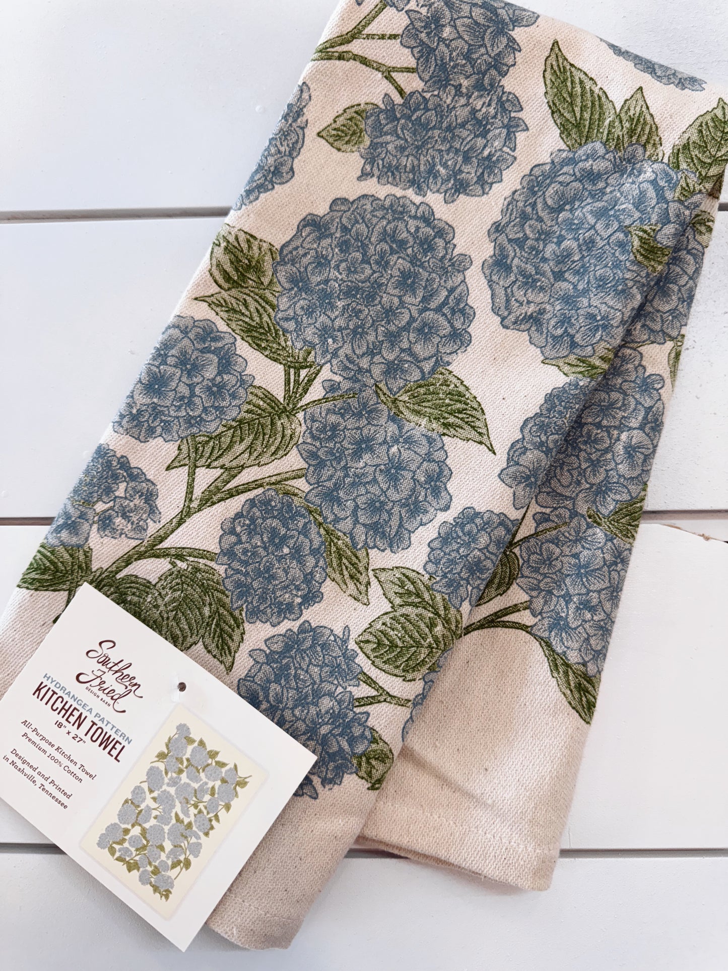 Hydrangea Pattern Kitchen Towel
