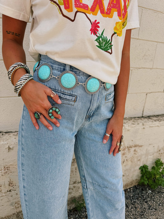 Saddle & Stitch Barrel Jeans