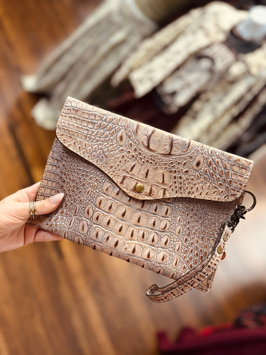 The Cassidy Croc Wristlet