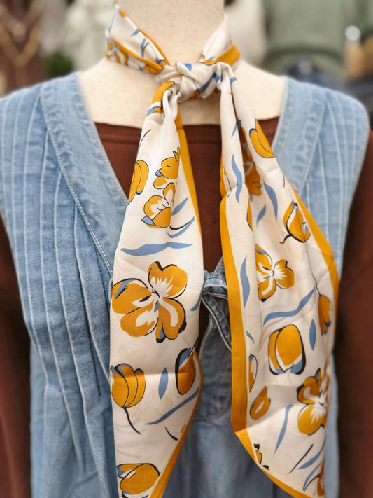 Morning Sky Floral Scarf