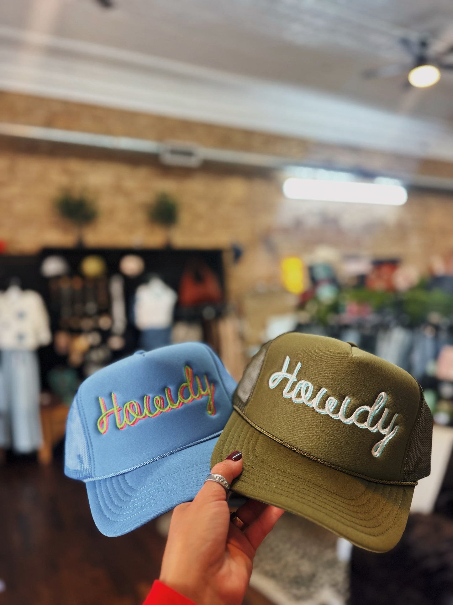 Howdy Embroidered Trucker Hat