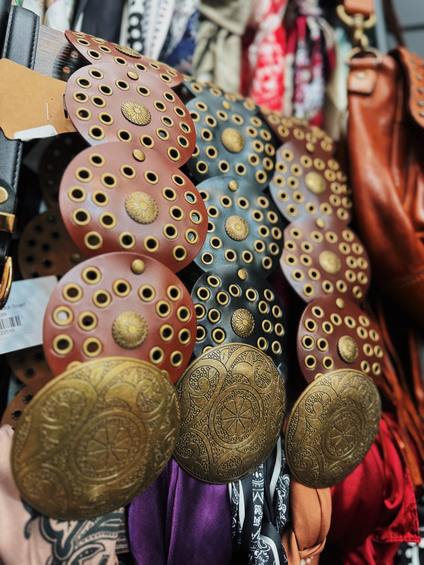 Stacked & Studded Concho Belt