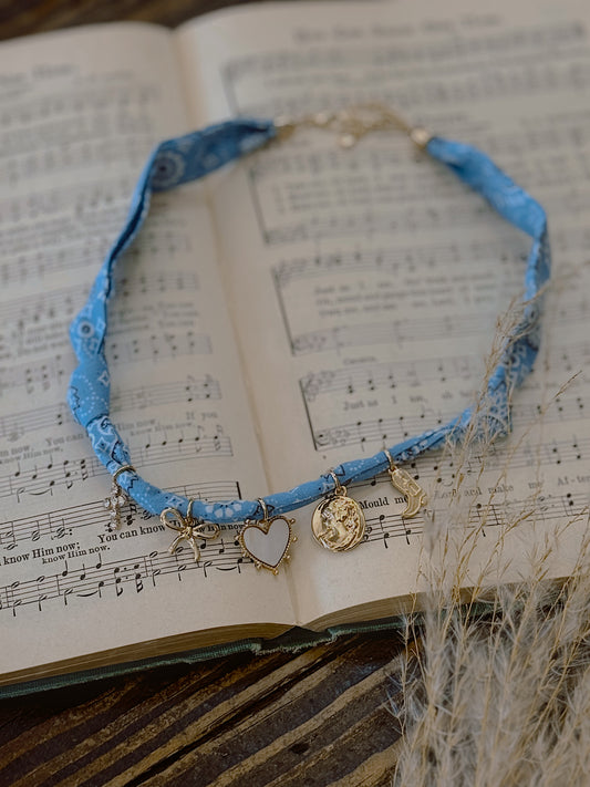 Southern Belle Bandana Charm Necklace