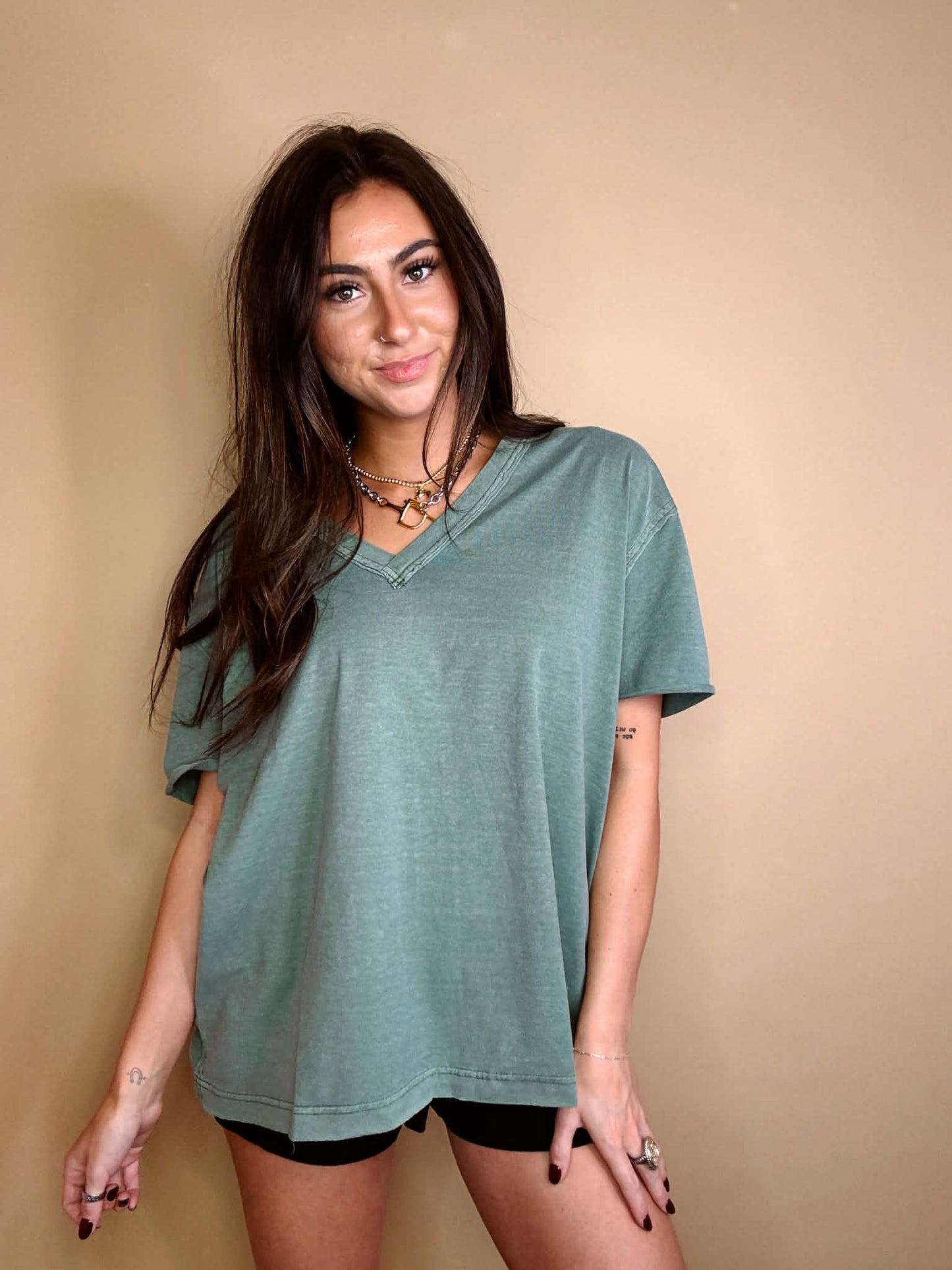 Lucky Cutie V-Neck Tee