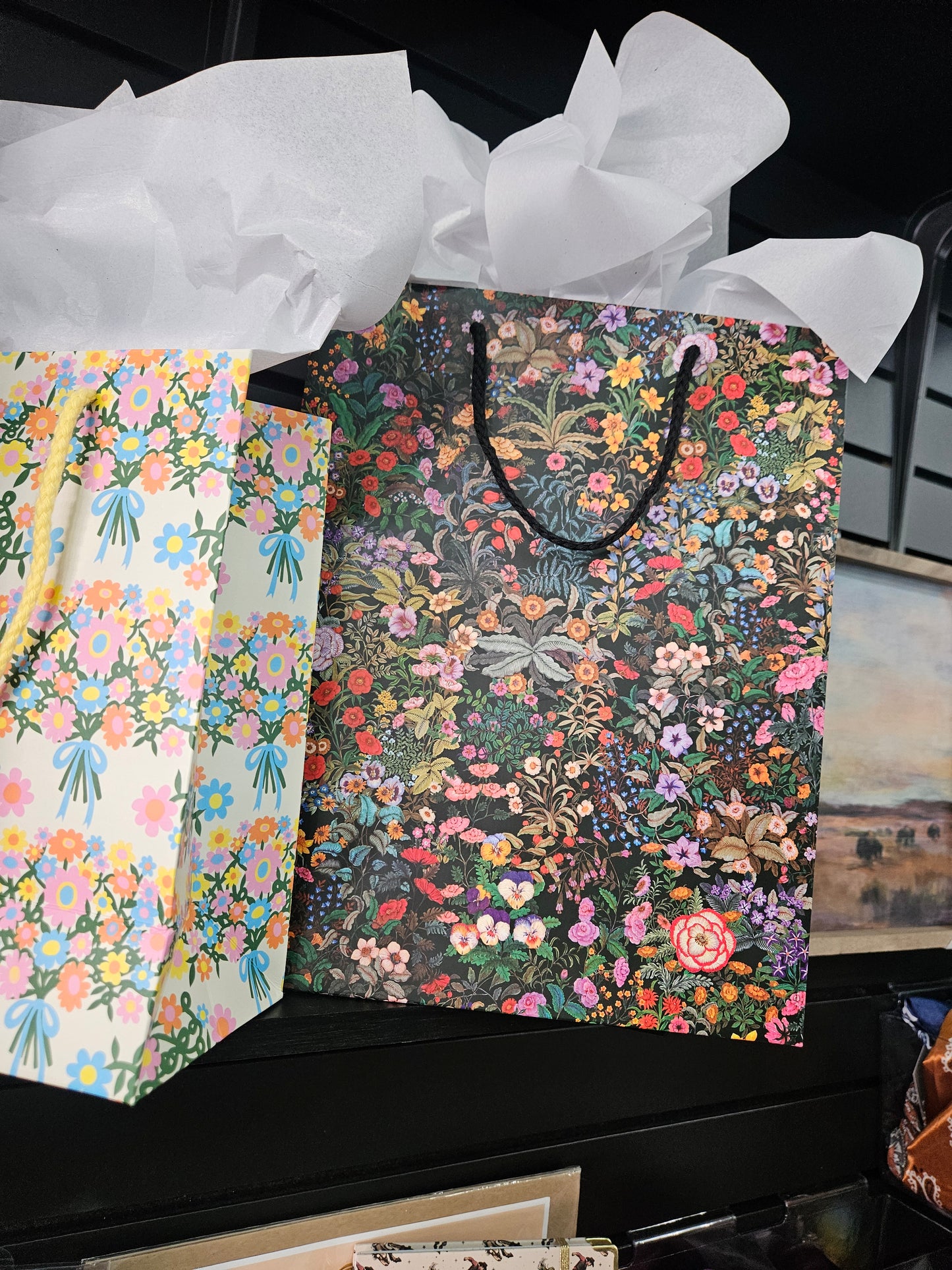 Meadow Black Gift Bags