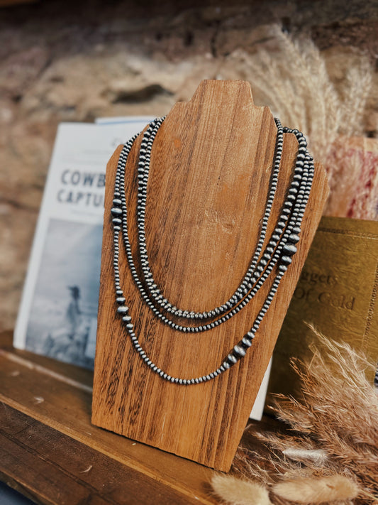 Charlie Silver Layered Bead Necklace