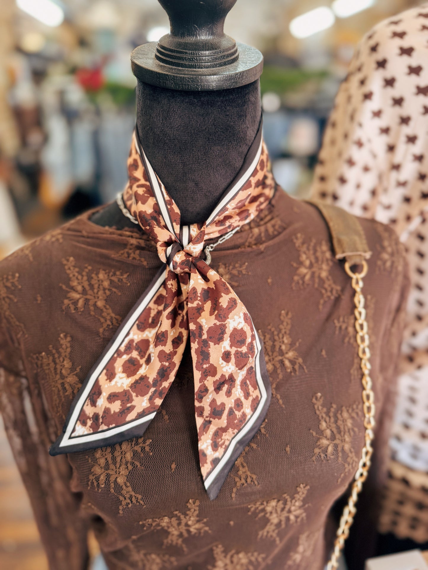 Leopard Love Satin Scarf