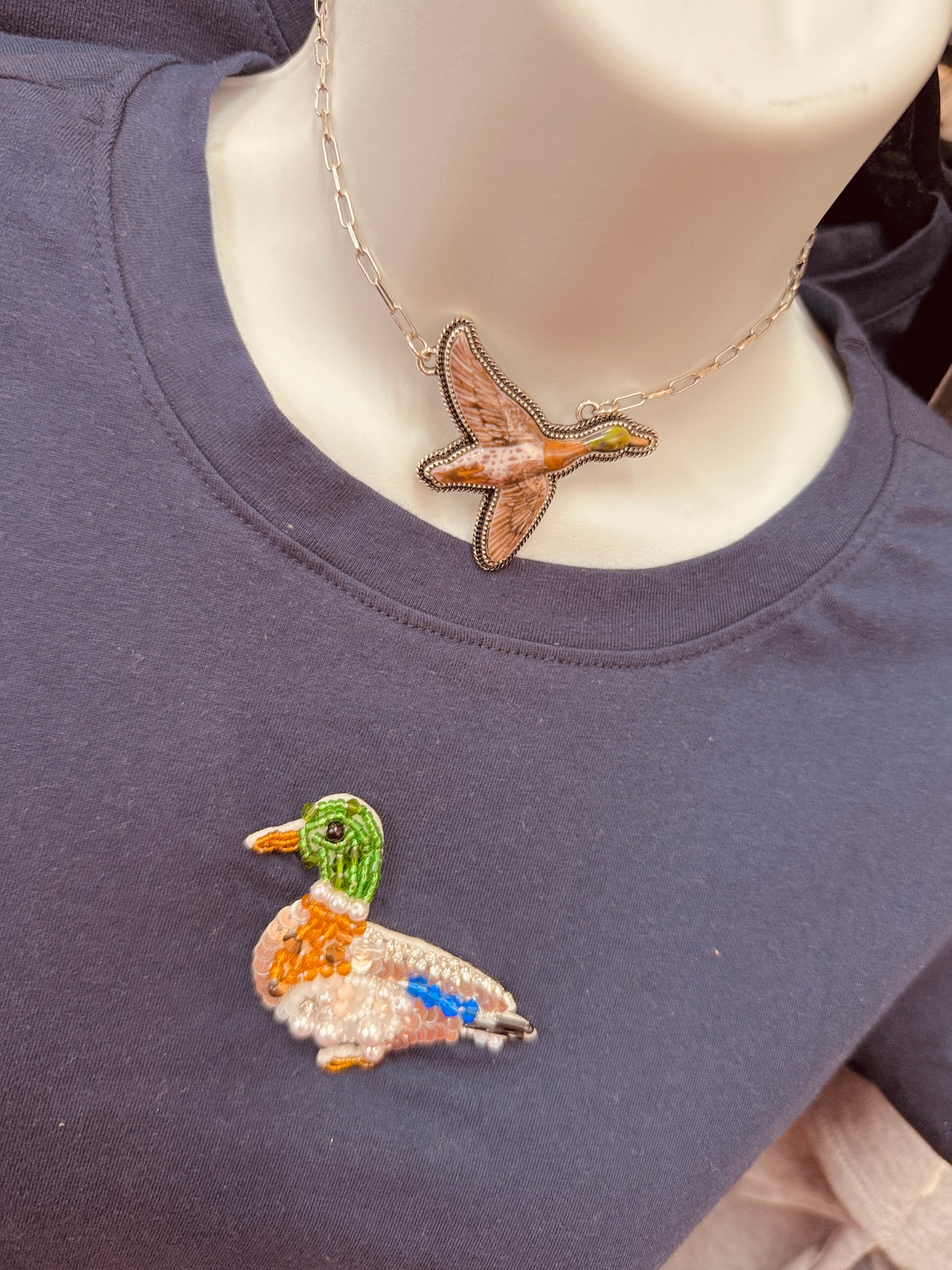 Taking Flight Duck Necklace