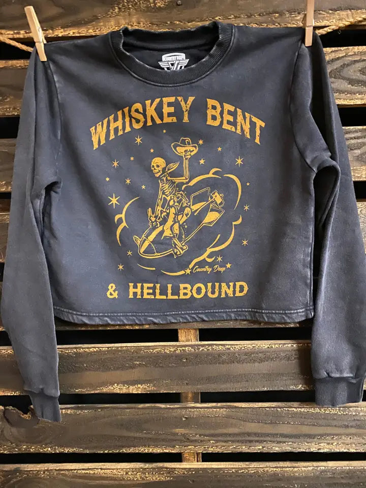 Whiskey Bent Hellbound Cropped Sweatshirt