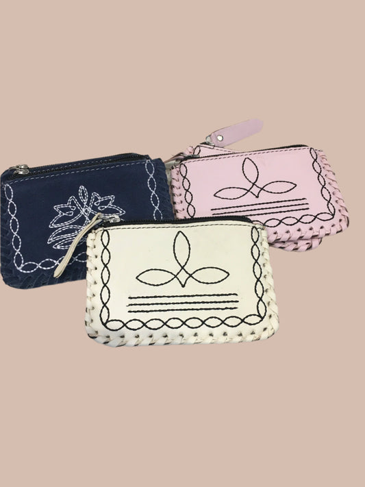 Boot Stitch Coin Pouch