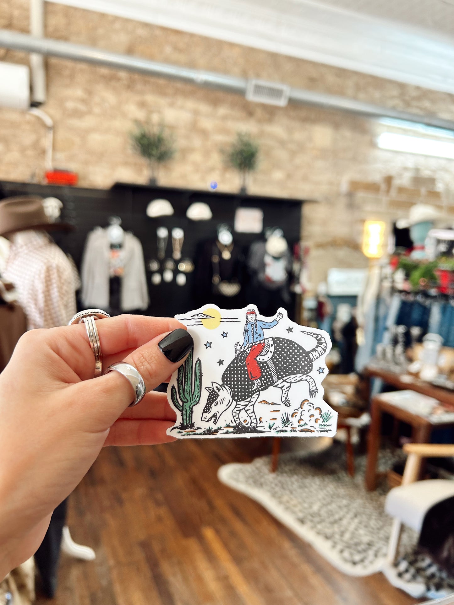 Armadillo Cowboy Sticker