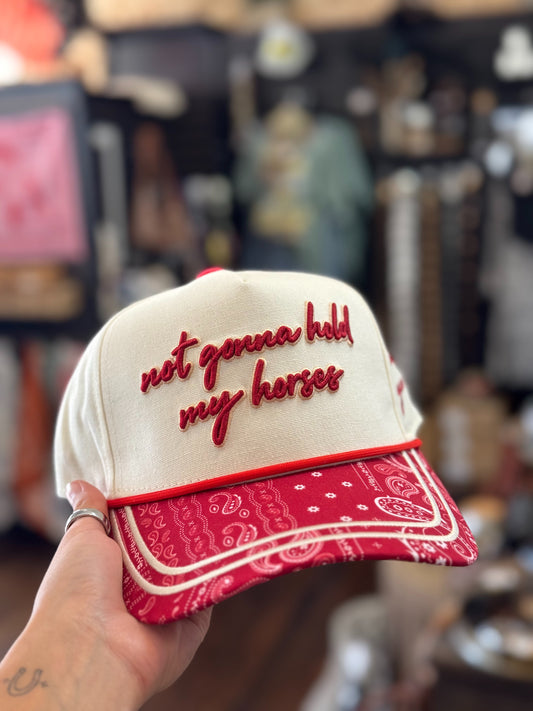 Not Gonna Hold My Horses Trucker Hat