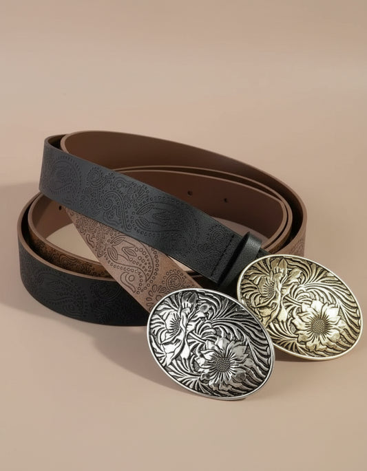 The Maribel Floral Buckle Belt