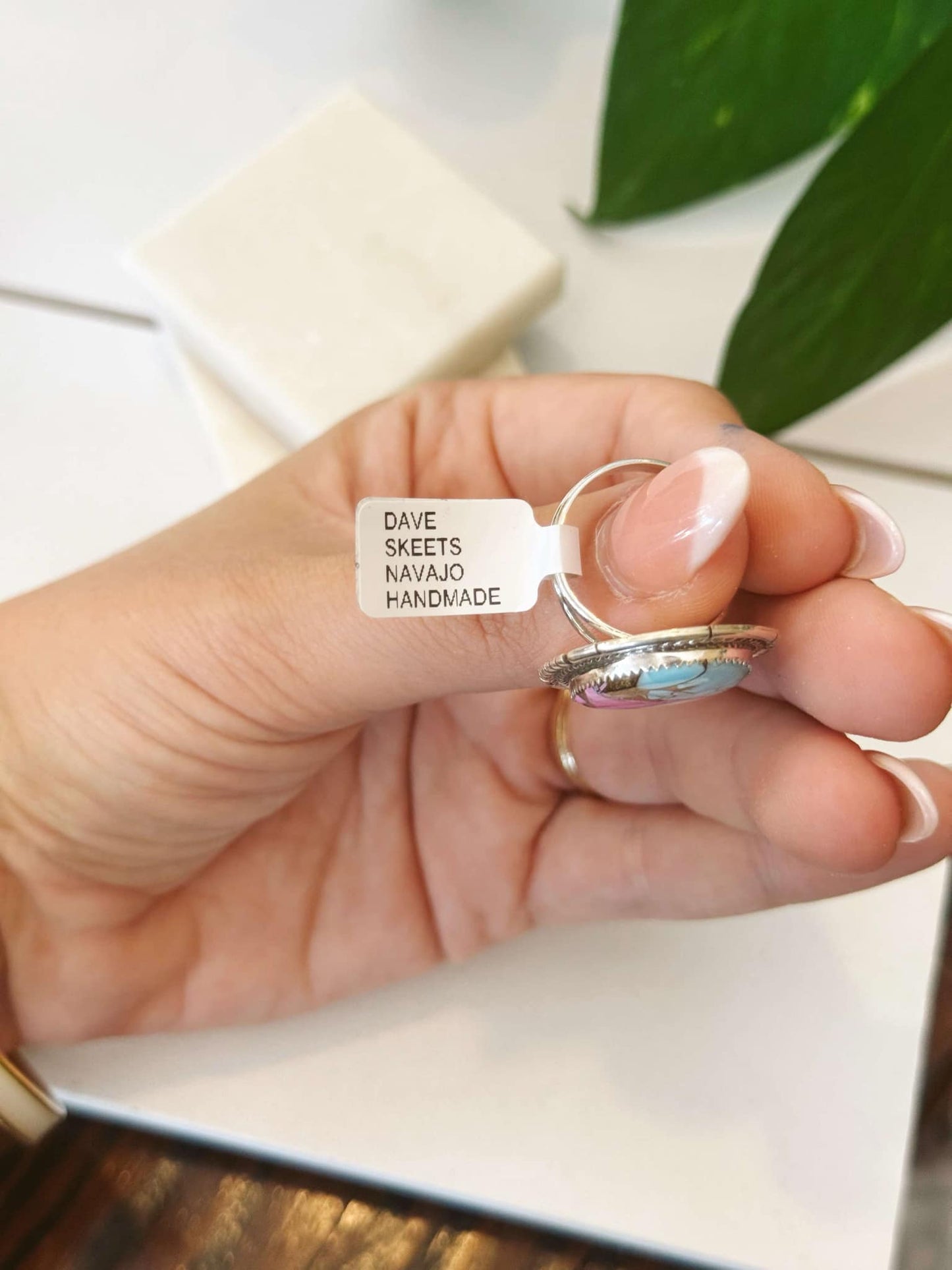 Authentic Cotton Sky Navajo Ring #323