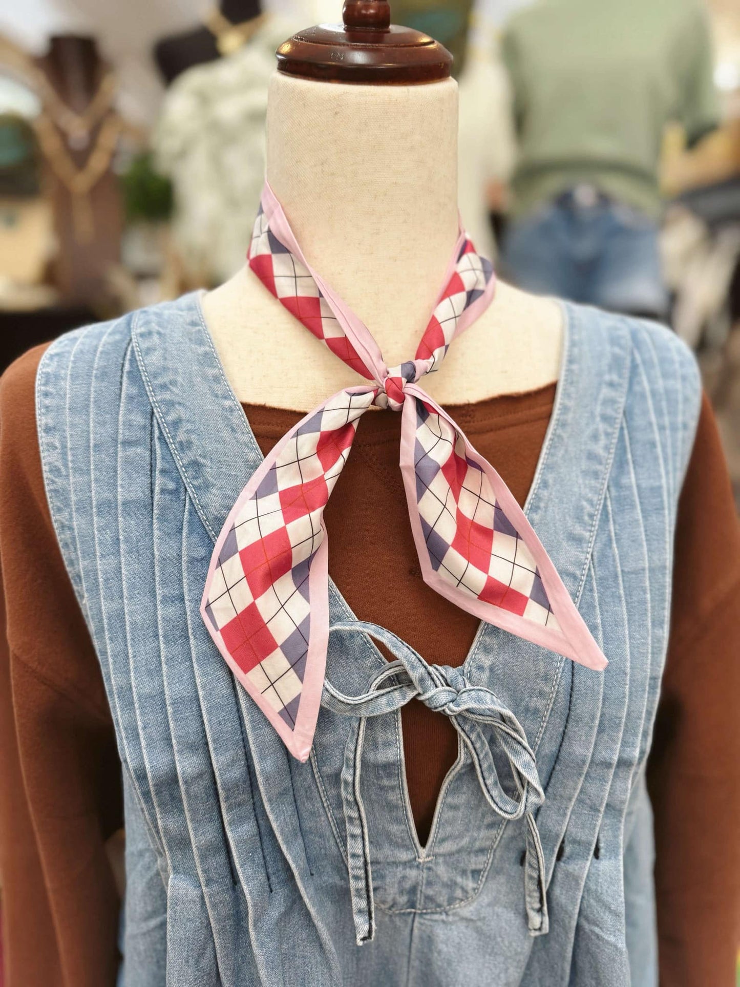 Lavender Plaid Bandana