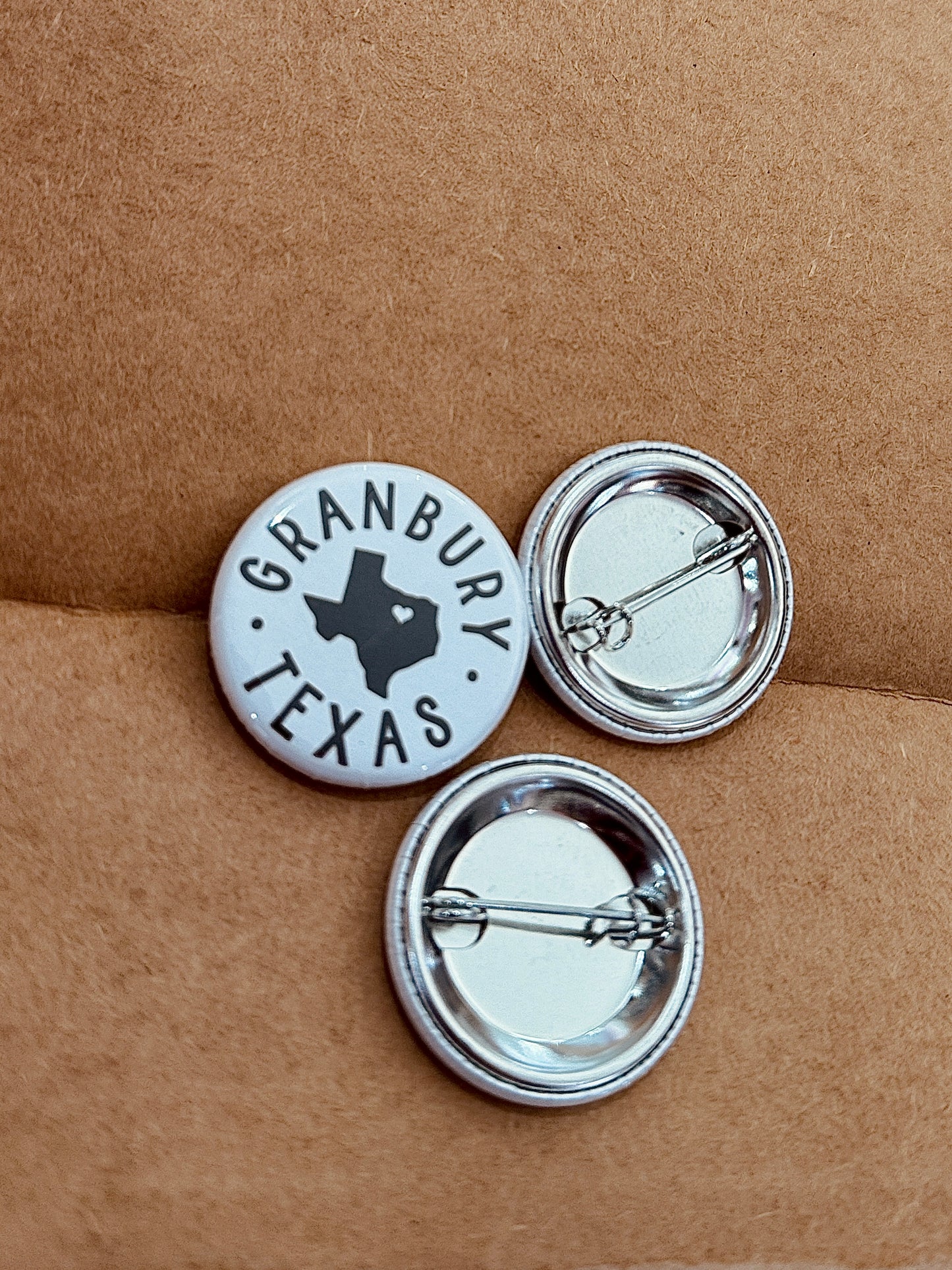 Granbury TX Pin Button