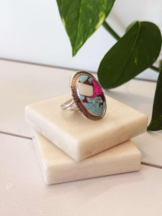 Authentic Cotton Sky Navajo Ring #323