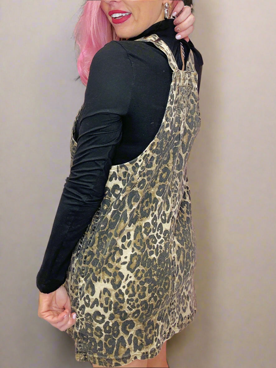 The Stephanie Leopard Overalls