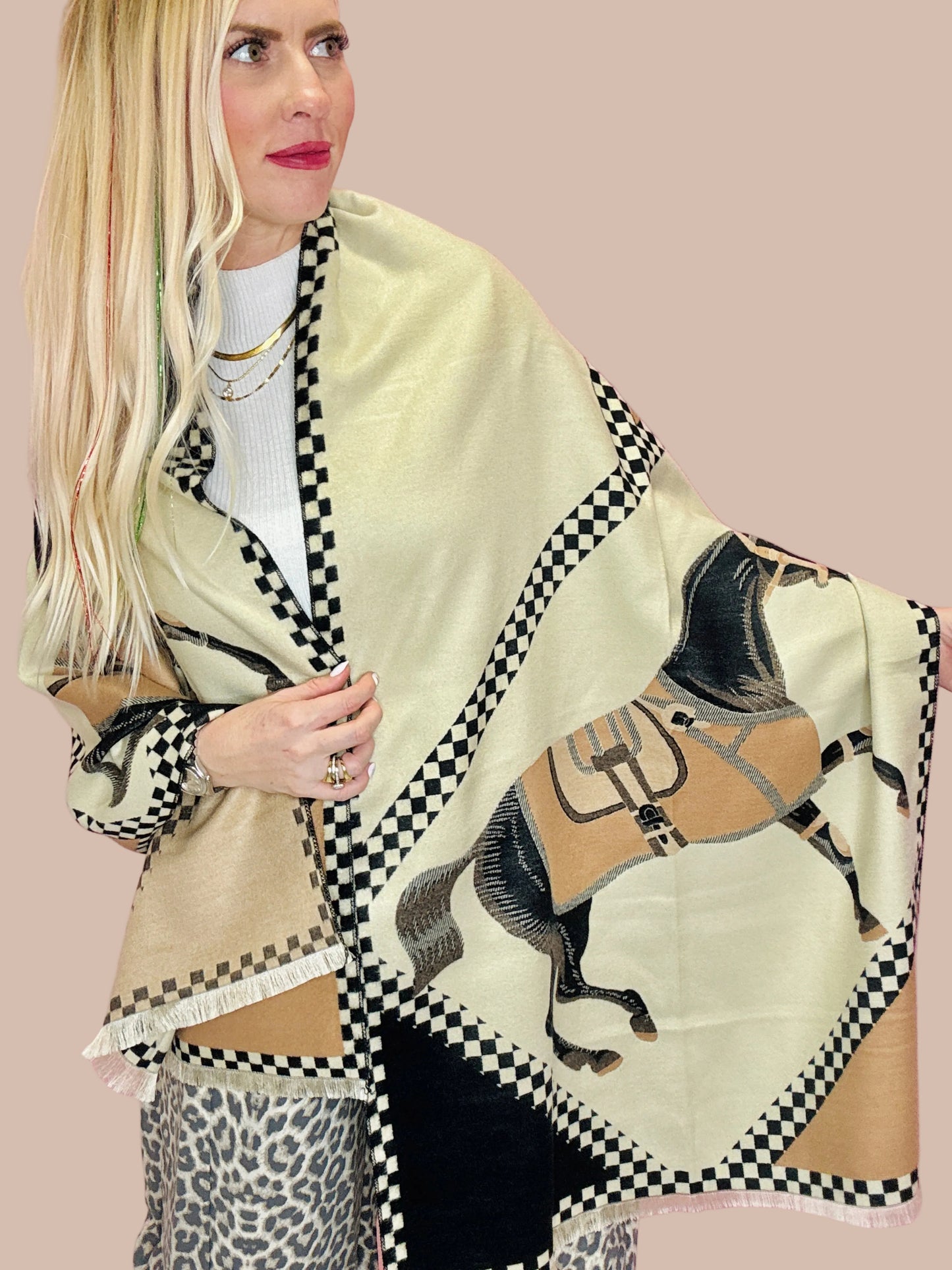 Horse Saddle Blanket Winter Scarf