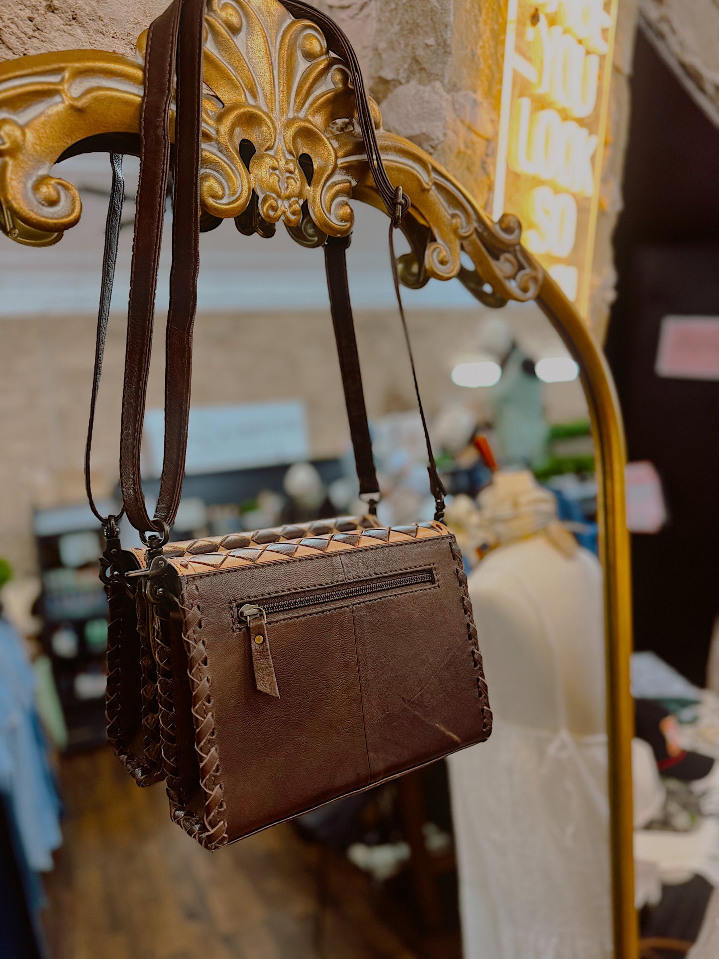The Saddle Check Crossbody