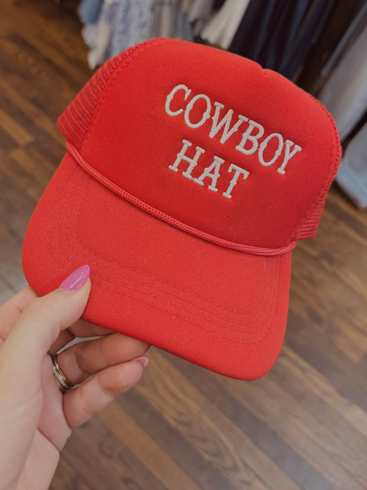 Cowboy Hat Embroidered Trucker Hat