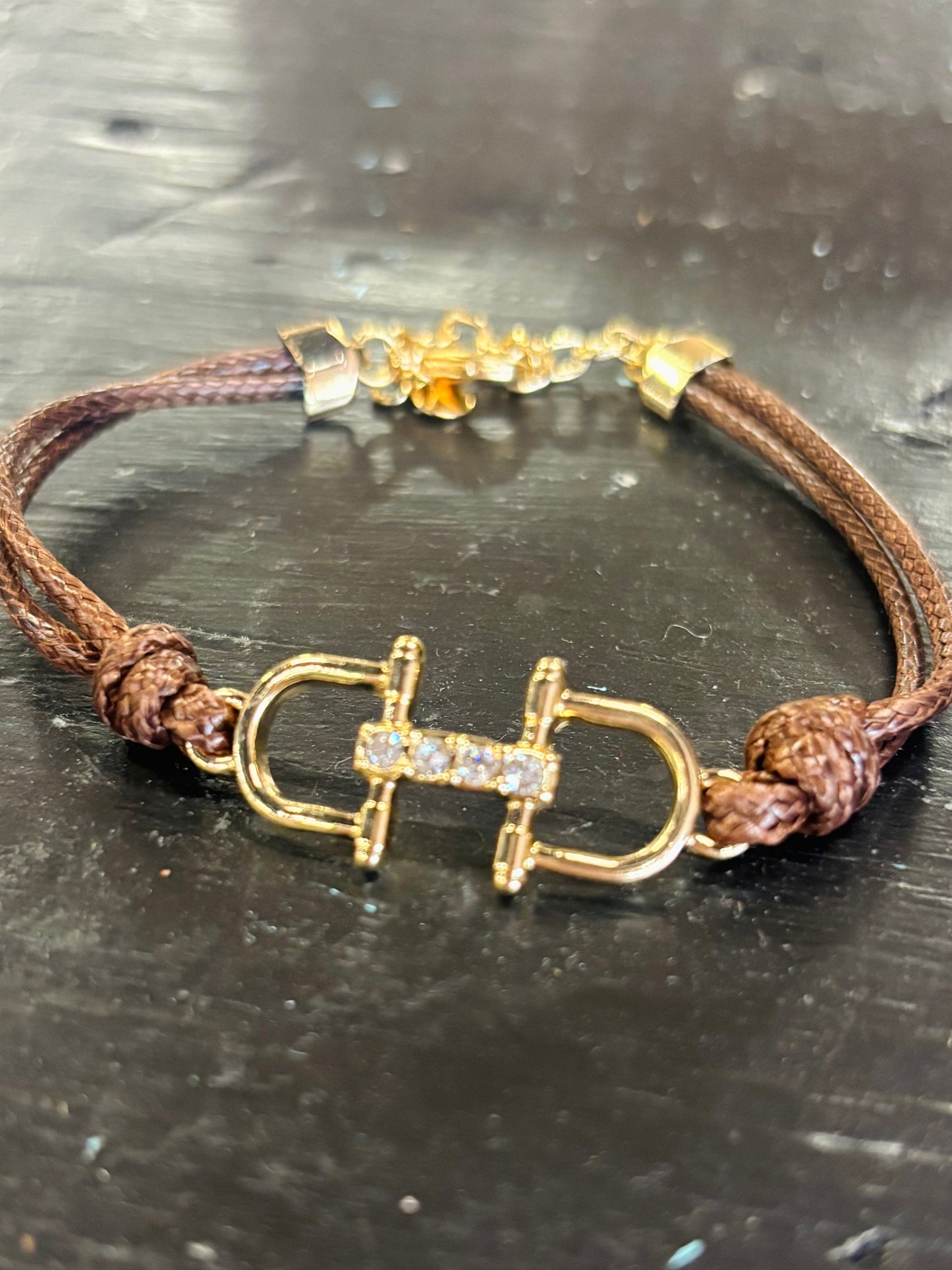 Leather Bit Bracelet