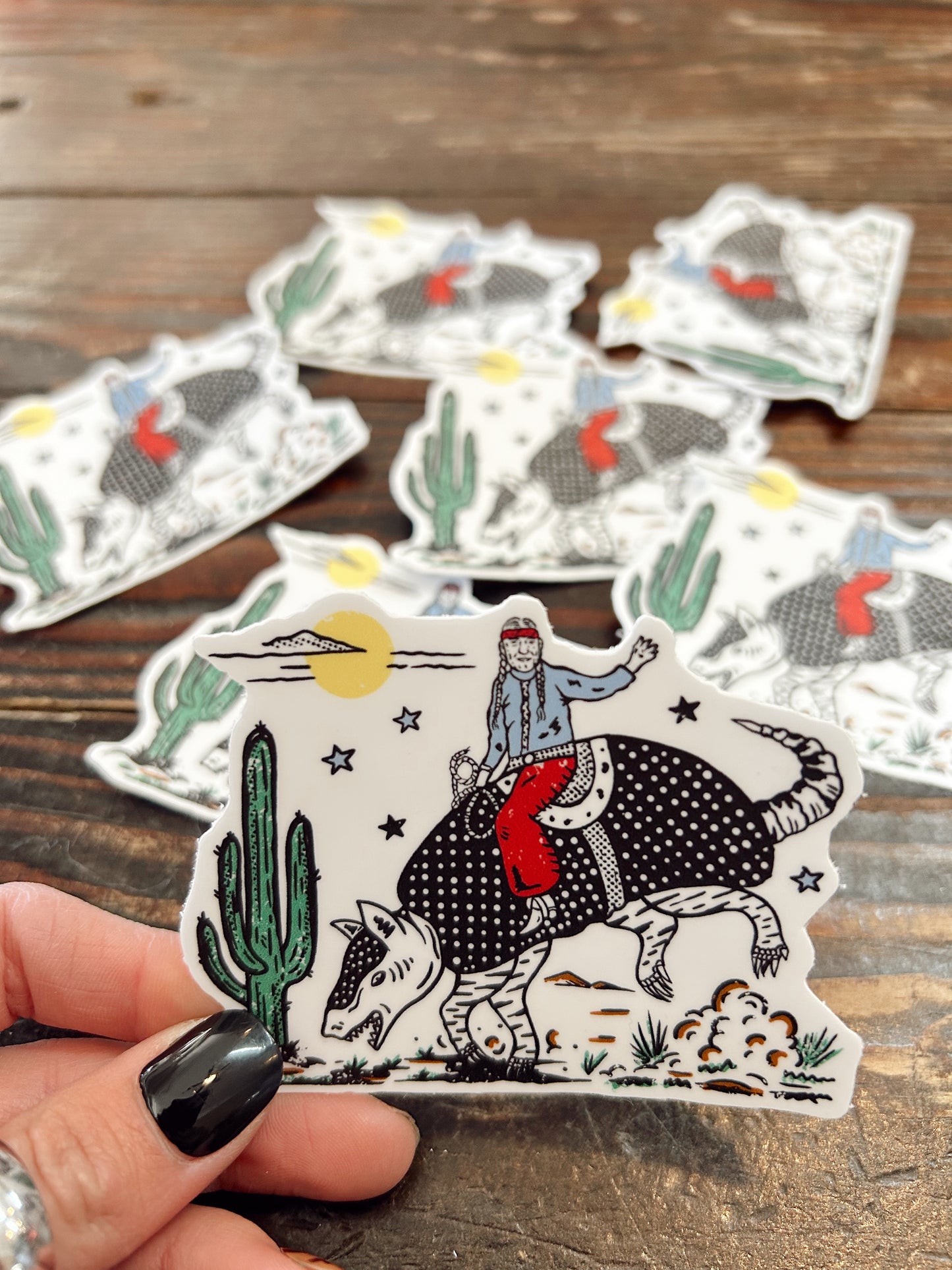 Armadillo Cowboy Sticker