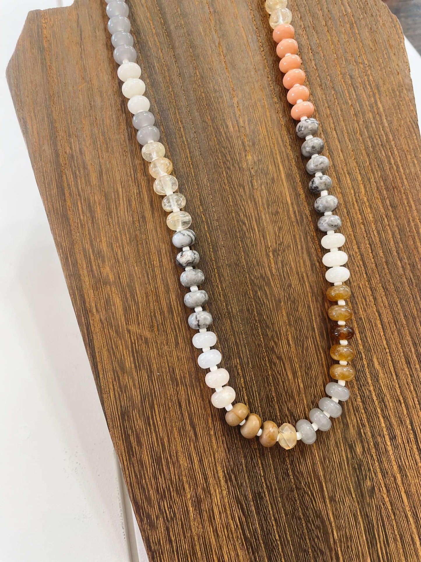 Oh So Peachy Beaded Necklace