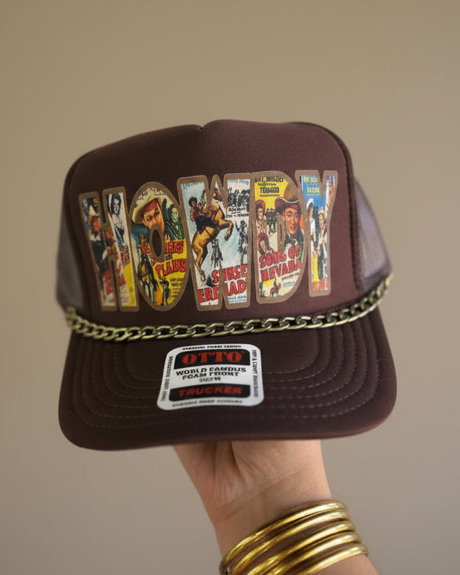 Howdy Trucker Hat With Chain