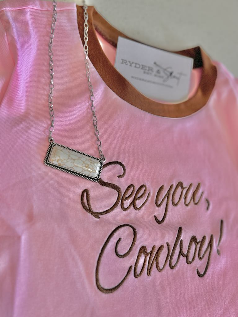 See You Cowboy Crop Tee