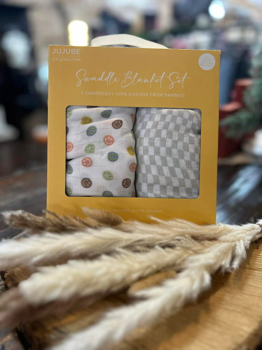 Happy Vibes Swaddle Blanket Set