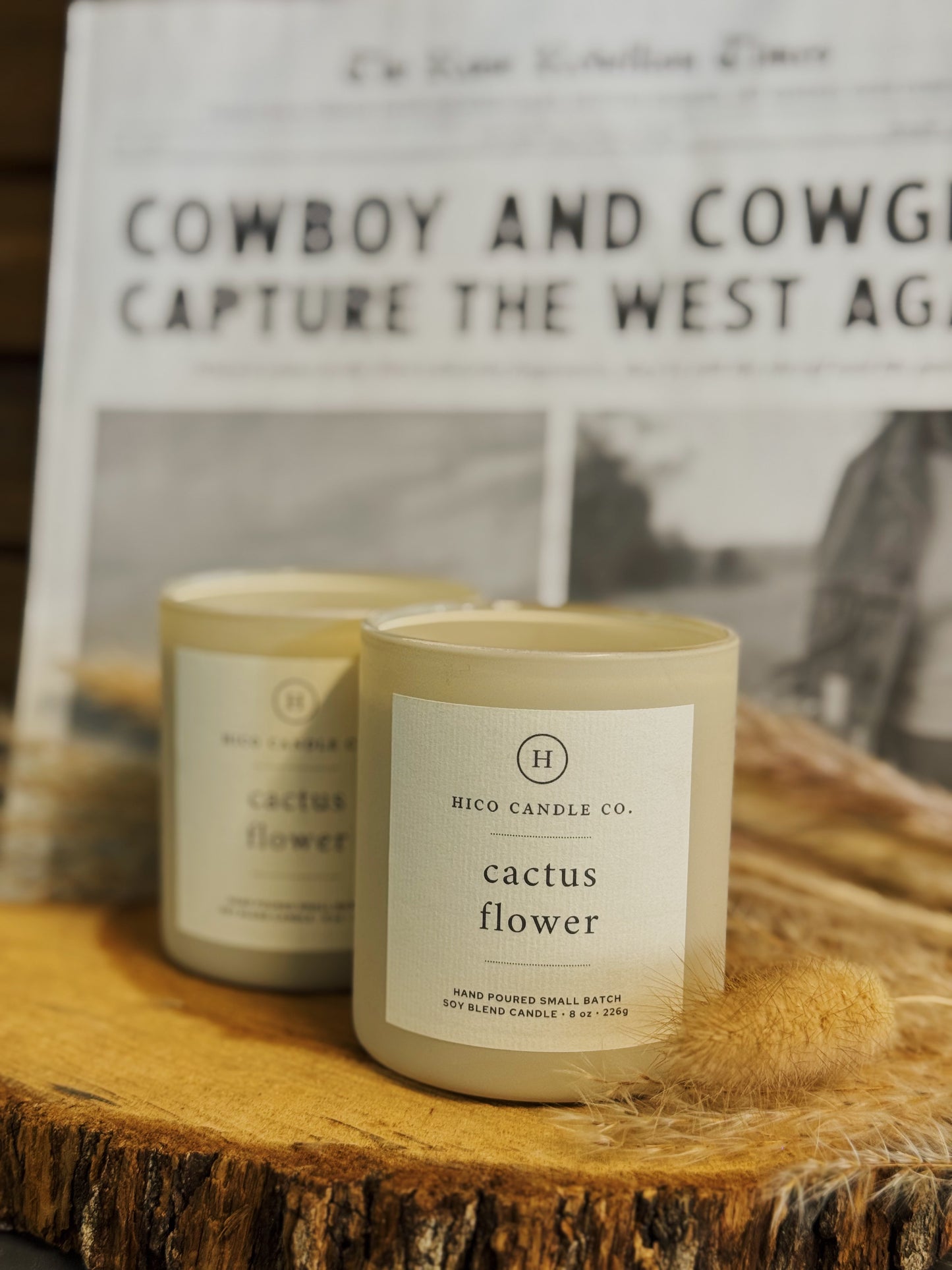 Cactus Flower Candle