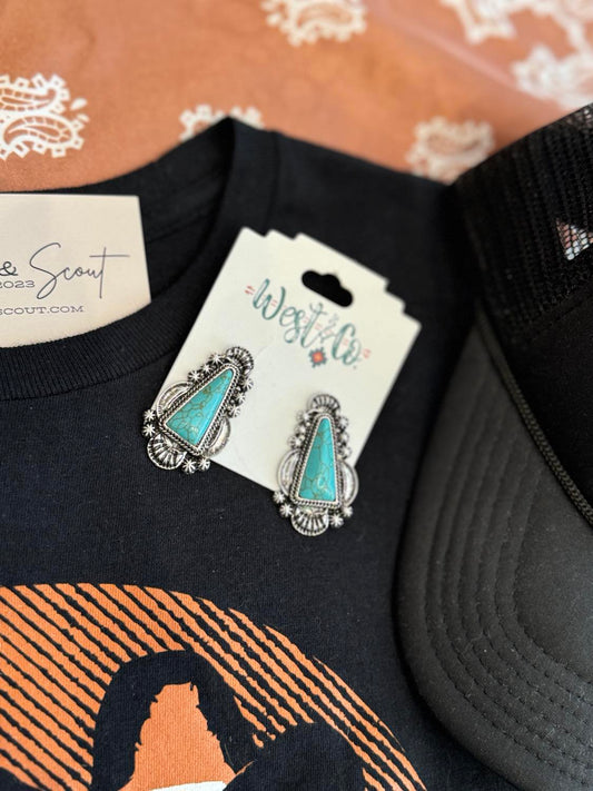 The Ava Turquoise Earrings