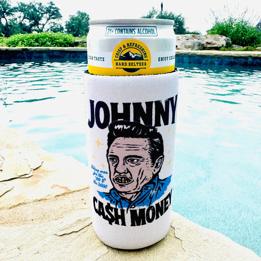 Johnny Cash Money Slim Can Cooler