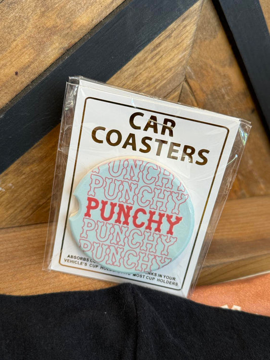 Punchy Car Coaster Set