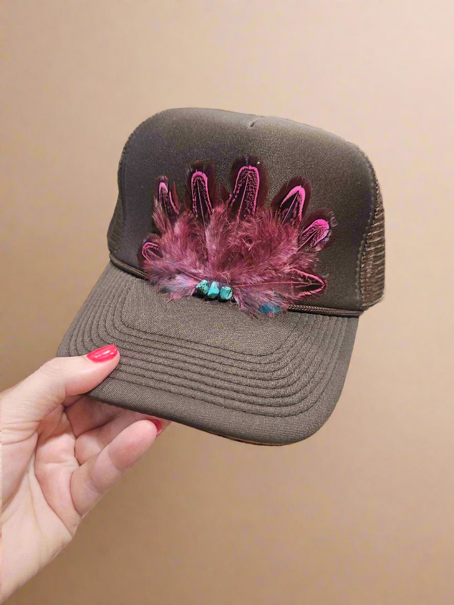 Feather Fan Trucker