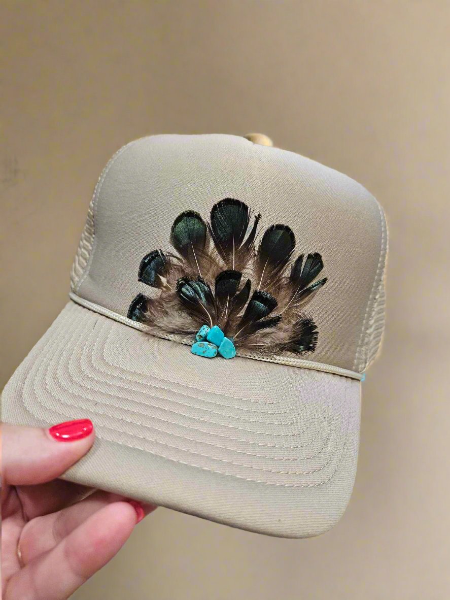 Feather Fan Trucker