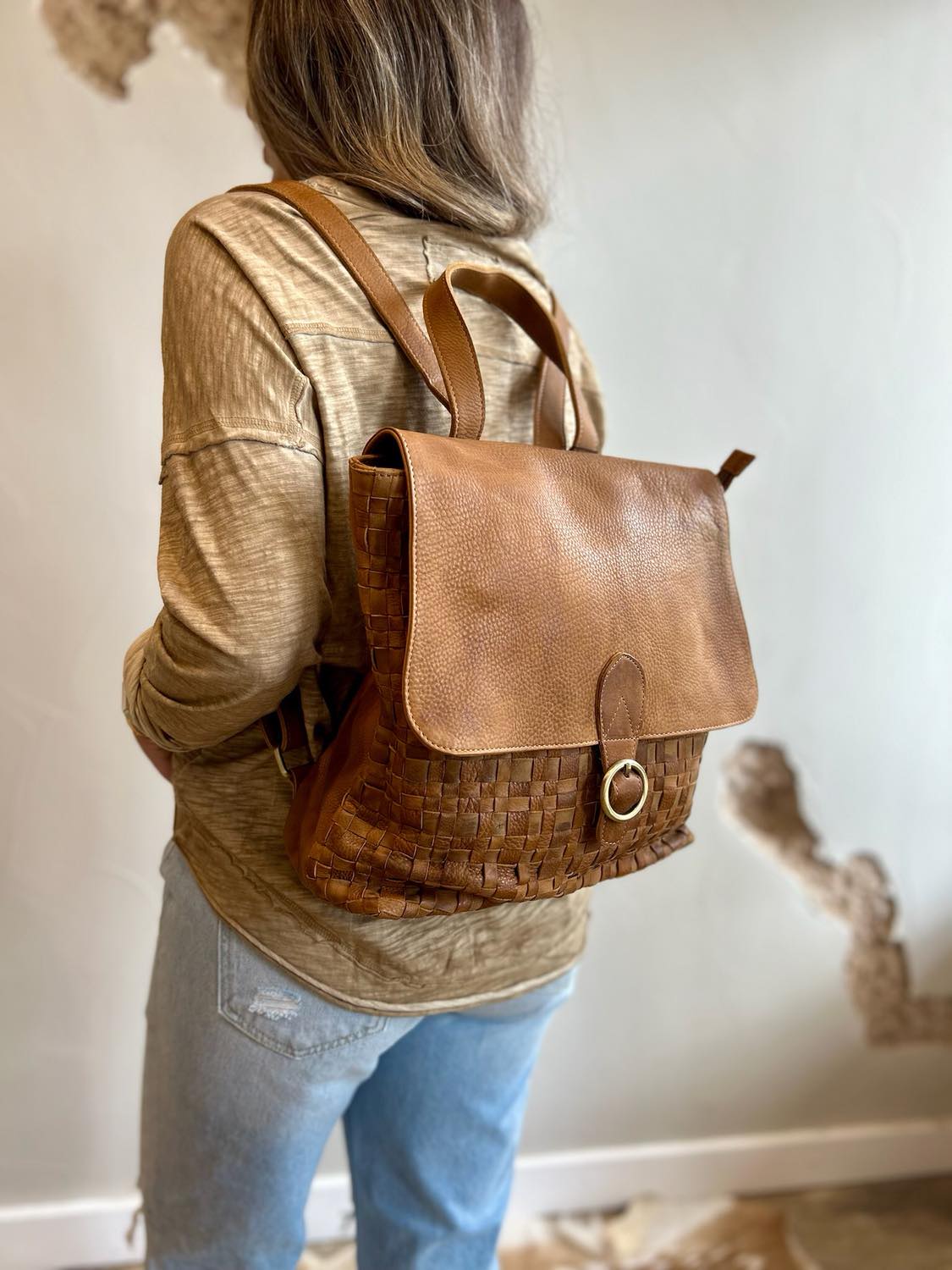 The Samantha Genuine Leather Backpack