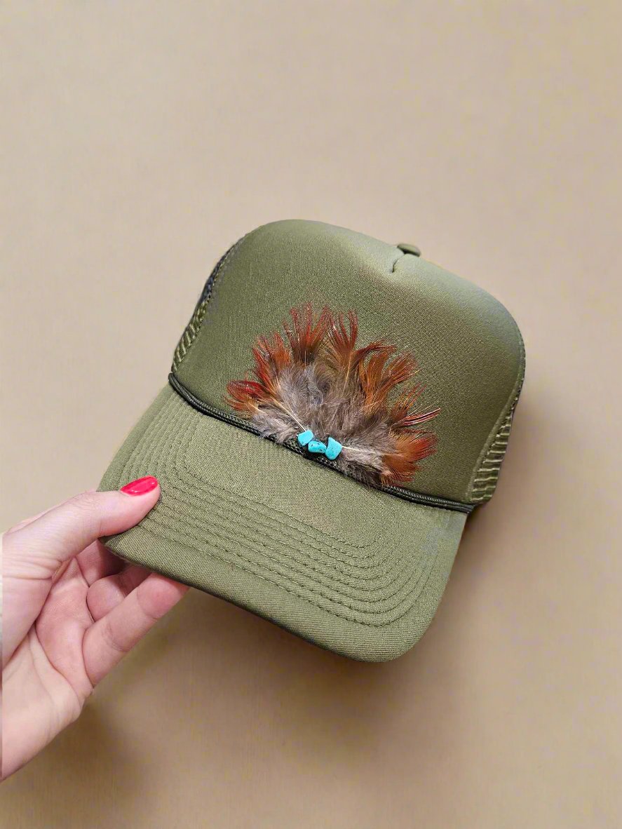 Feather Fan Trucker