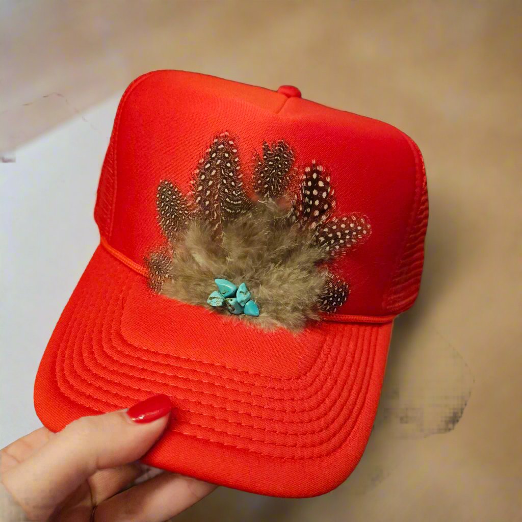 Feather Fan Trucker