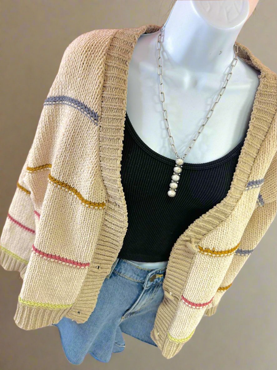 Easy Does It Stripe Cardigan