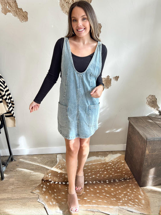 The Rachel Denim Mini Dress