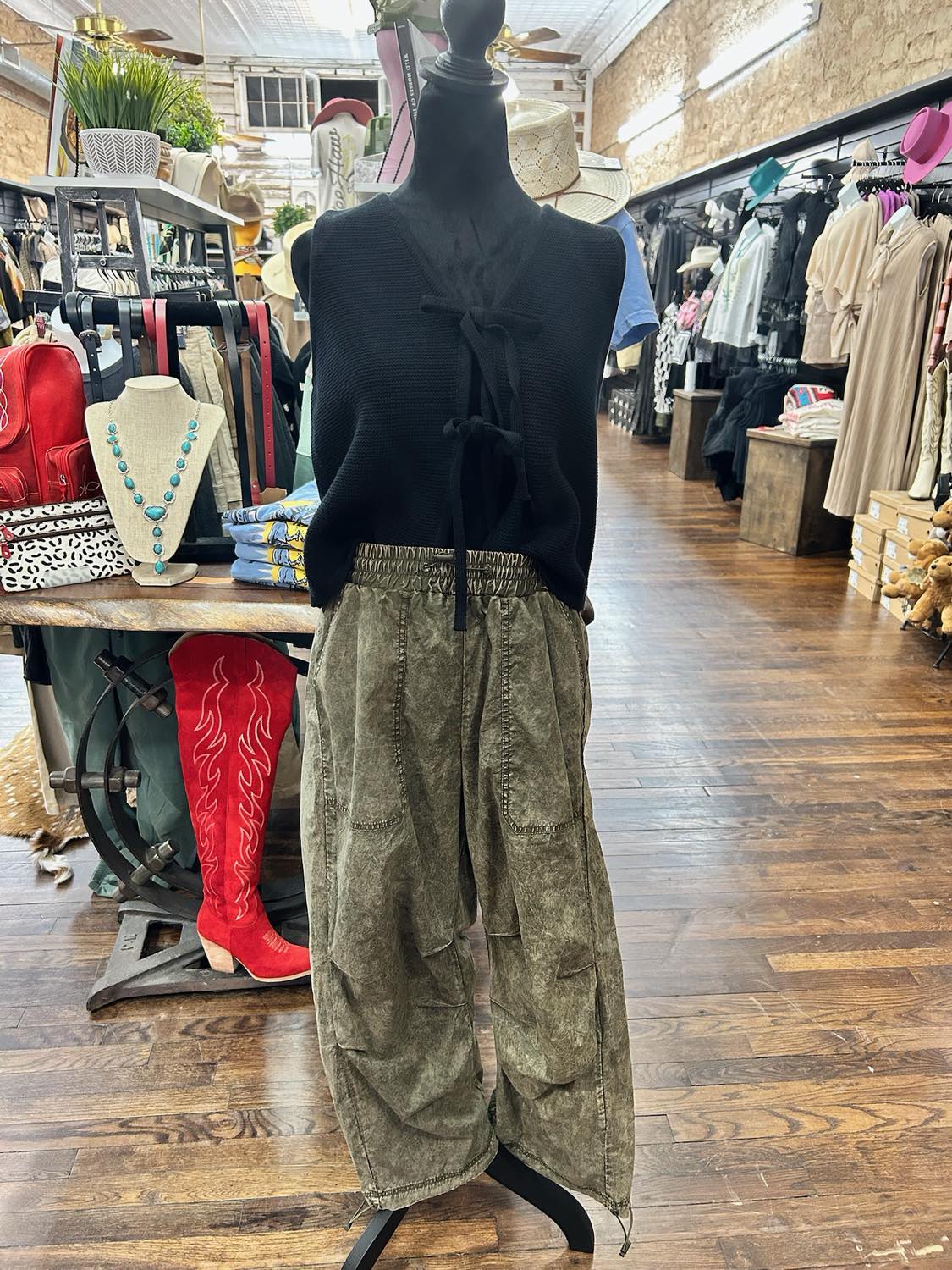 The Jessie Wide Leg Parachute Pants