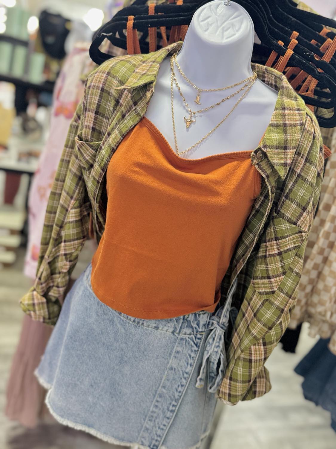 The Brittany Oversized Plaid Top